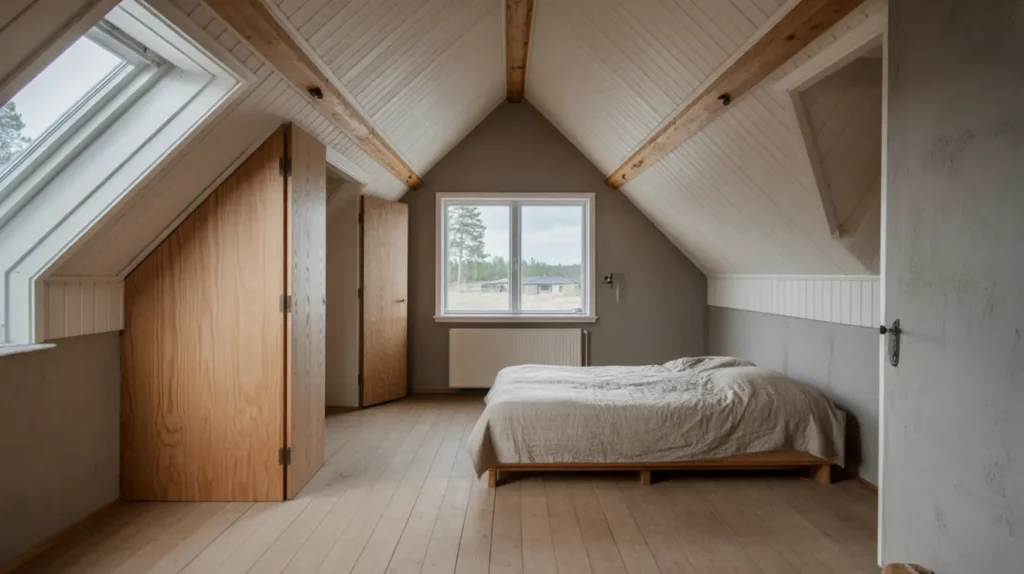 isolering och inredning av vind till sovrum i smo nyn shamn